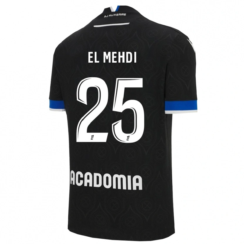 DanxenキッズChihab El Mehdi#25黒白アウェイシャツ2025/26ジャージーユニフォーム