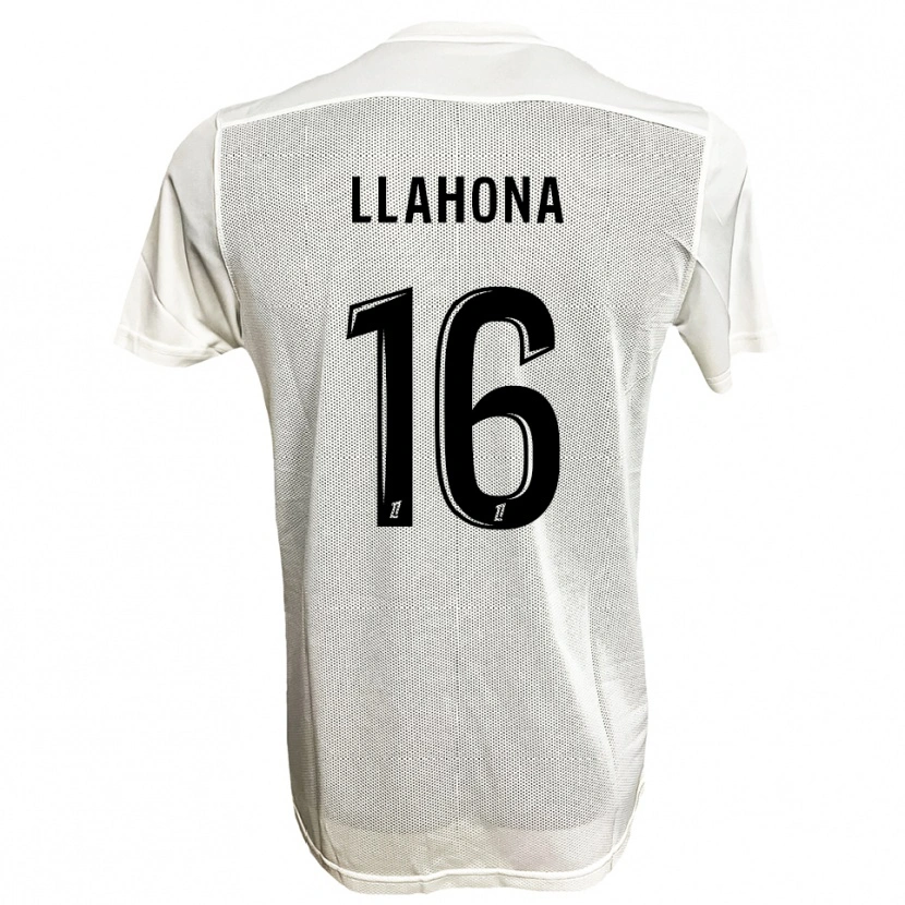 DanxenキッズYann Llahona#16黒白アウェイシャツ2025/26ジャージーユニフォーム