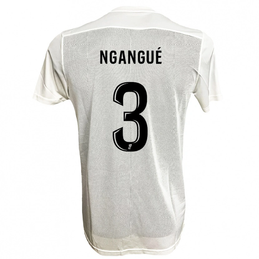 DanxenキッズMaurice Ngangué#3黒白アウェイシャツ2025/26ジャージーユニフォーム