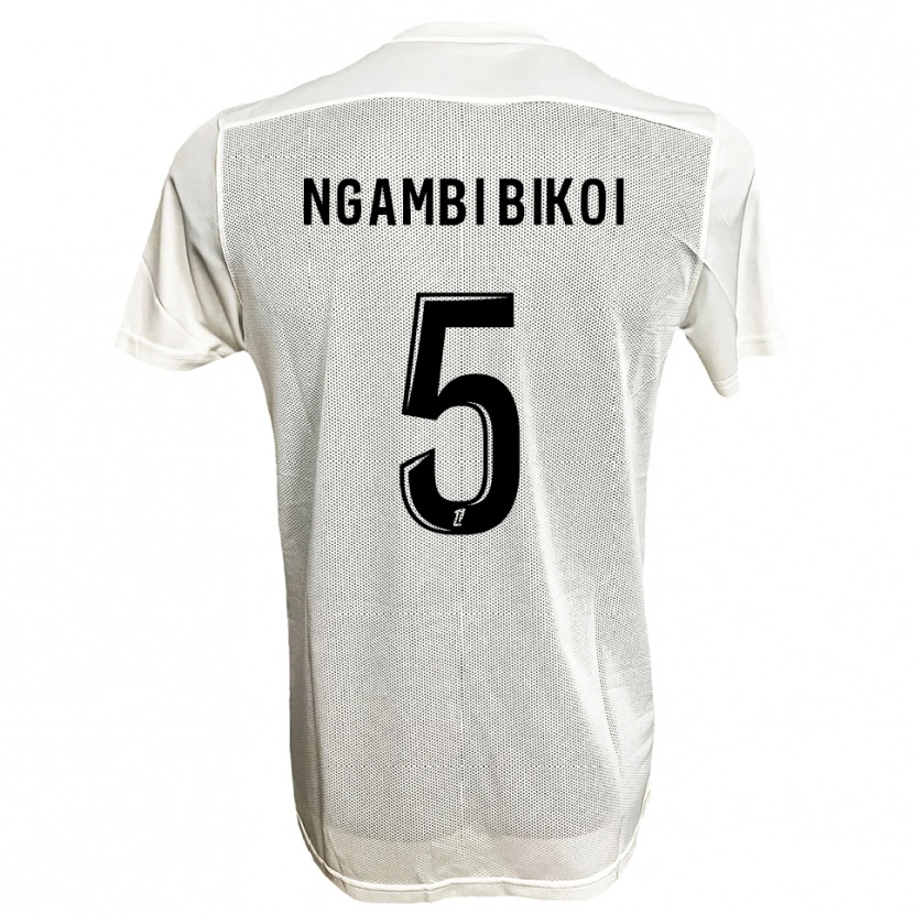 DanxenキッズChristian Ngambi Bikoi#5黒白アウェイシャツ2025/26ジャージーユニフォーム