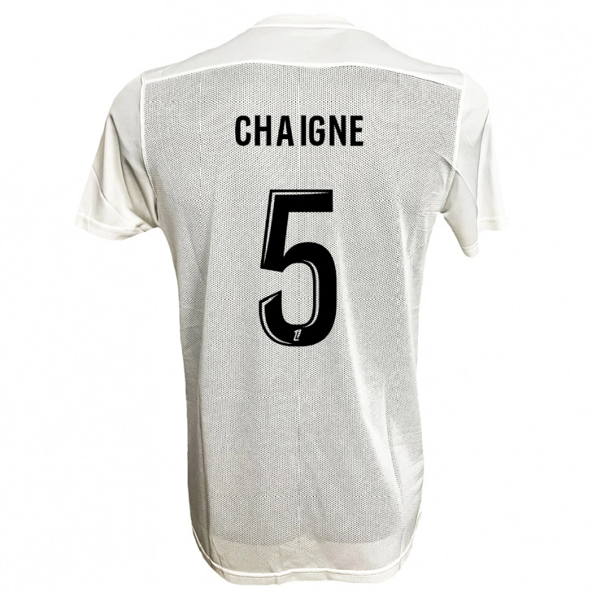 DanxenキッズMathéo Chaigne#5黒白アウェイシャツ2025/26ジャージーユニフォーム