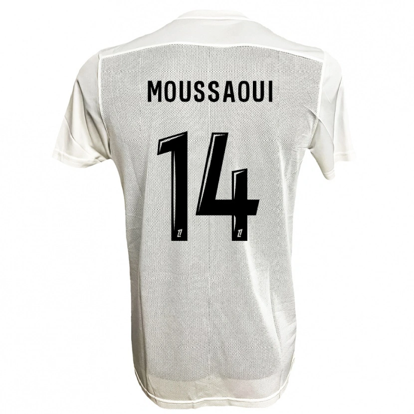 DanxenキッズAmine Moussaoui#14黒白アウェイシャツ2025/26ジャージーユニフォーム