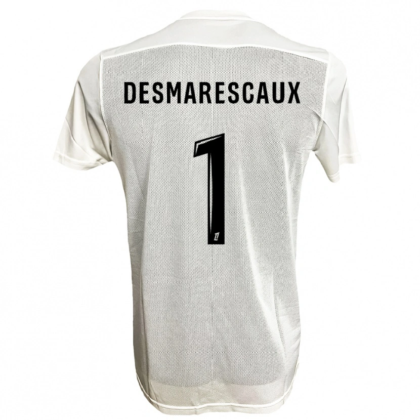 DanxenキッズÉmile Desmarescaux#1黒白アウェイシャツ2025/26ジャージーユニフォーム