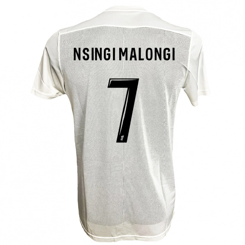 DanxenキッズRodrigue Nsingi Malongi#7黒白アウェイシャツ2025/26ジャージーユニフォーム