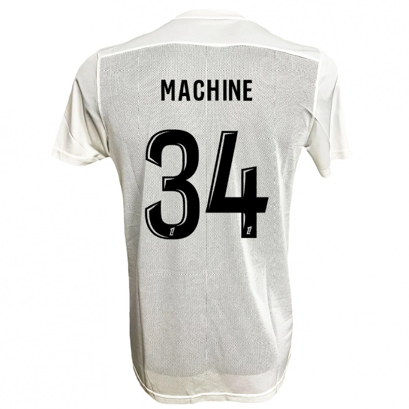 DanxenキッズLanroy Machine#34黒白アウェイシャツ2025/26ジャージーユニフォーム