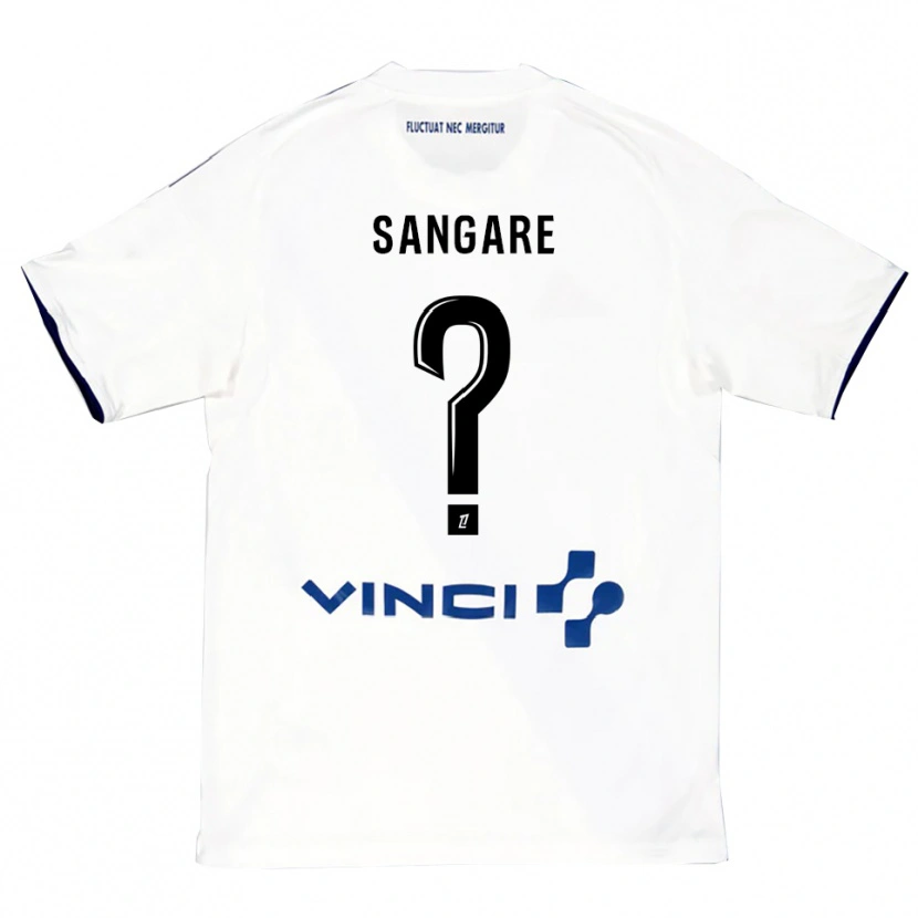 DanxenキッズHawa Sangare#0白青アウェイシャツ2025/26ジャージーユニフォーム