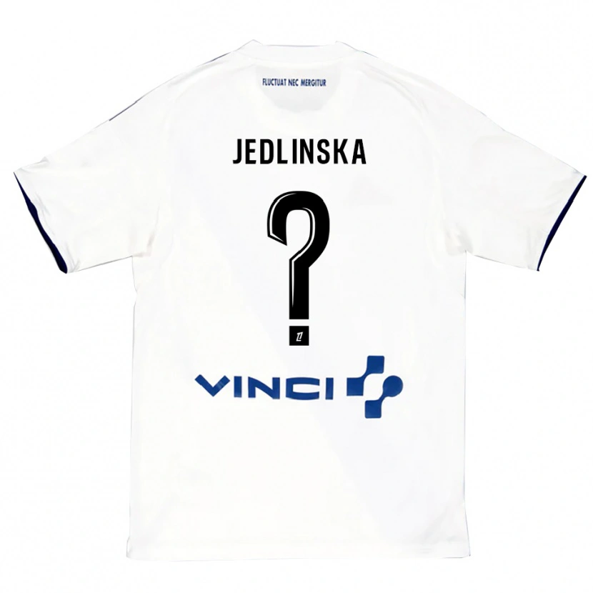 DanxenキッズKlaudia Jedlinska#0白青アウェイシャツ2025/26ジャージーユニフォーム