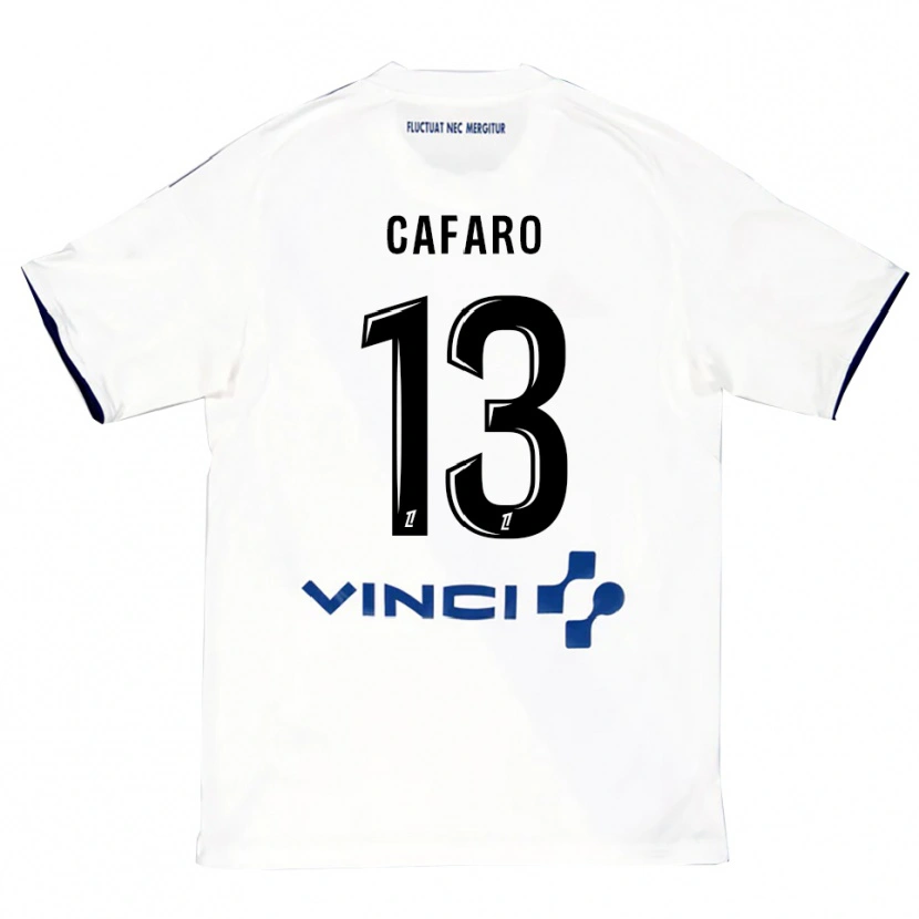 Danxenキッズマテュー・カファロ#13白青アウェイシャツ2025/26ジャージーユニフォーム