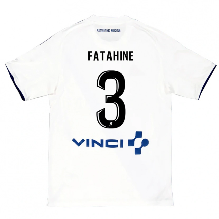 DanxenキッズAnis Fatahine#3白青アウェイシャツ2025/26ジャージーユニフォーム