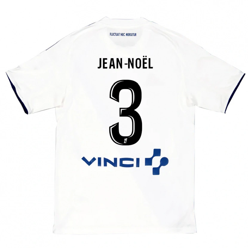 DanxenキッズJahly Jean-Noël#3白青アウェイシャツ2025/26ジャージーユニフォーム