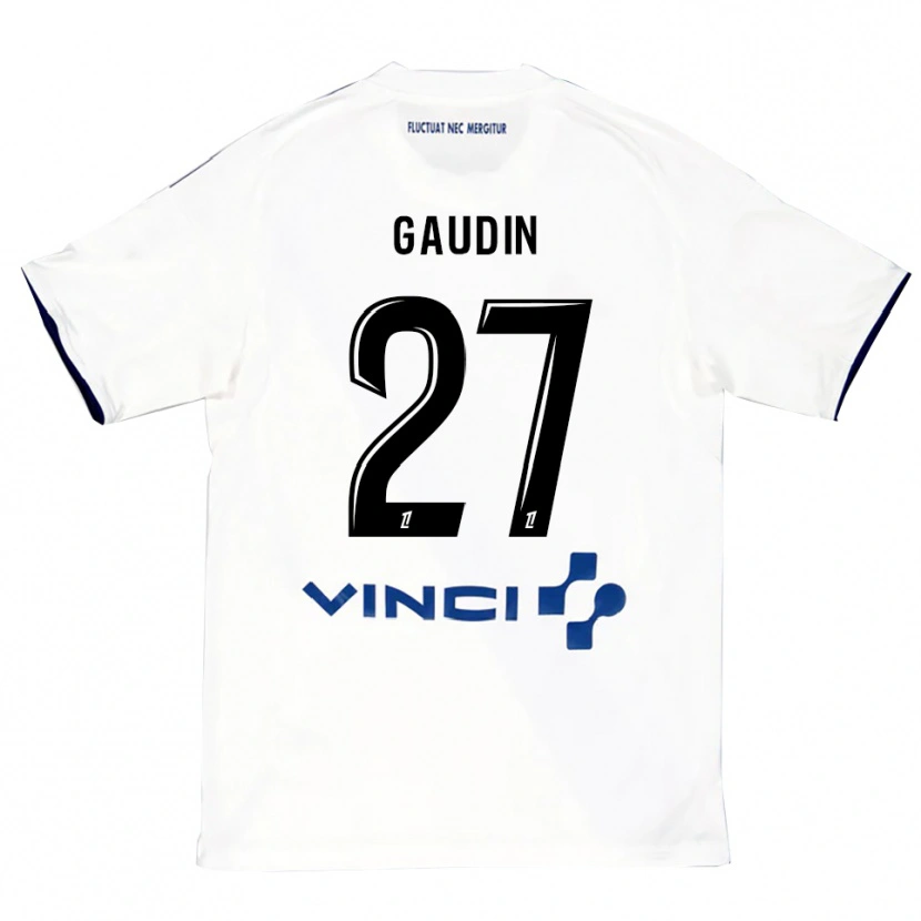 DanxenキッズJules Gaudin#27白青アウェイシャツ2025/26ジャージーユニフォーム
