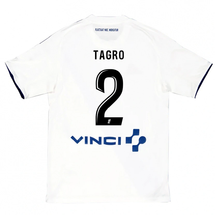 DanxenキッズLucas Tagro#2白青アウェイシャツ2025/26ジャージーユニフォーム