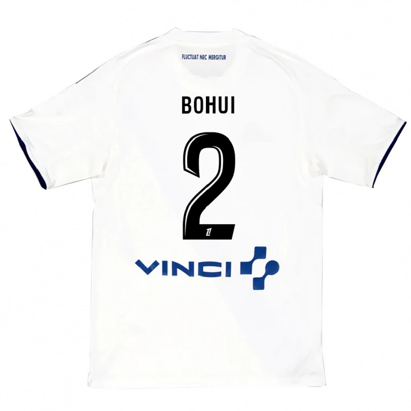 DanxenキッズIsaiah Bohui#2白青アウェイシャツ2025/26ジャージーユニフォーム