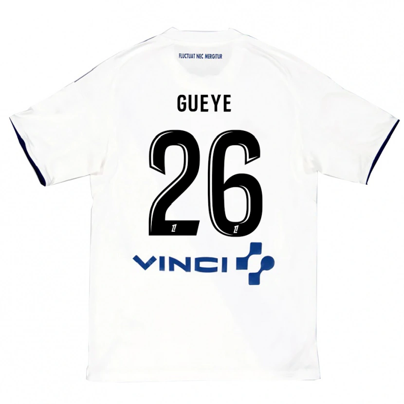 DanxenキッズLamine Gueye#26白青アウェイシャツ2025/26ジャージーユニフォーム