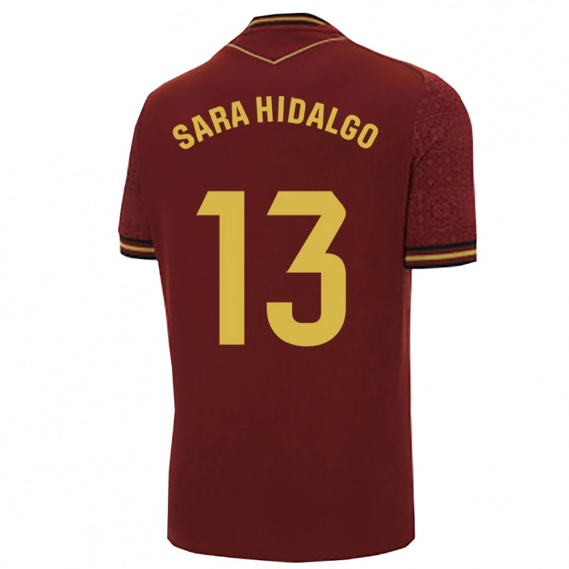 DanxenキッズSara Hidalgo Merino#13バーガンディ金アウェイシャツ2025/26ジャージーユニフォーム