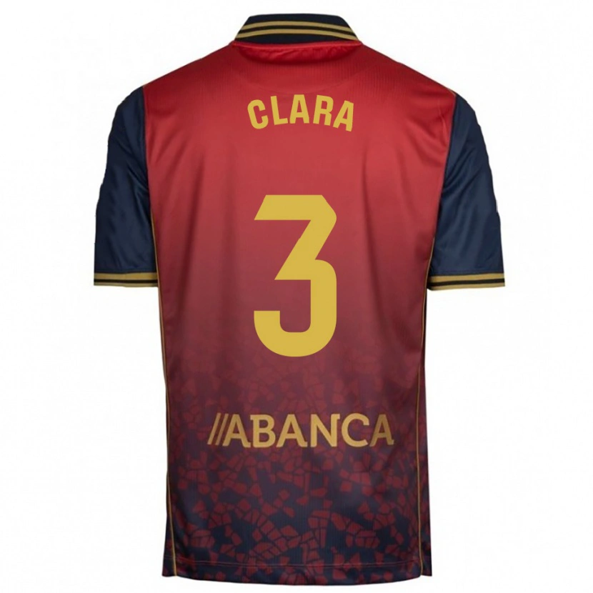 DanxenキッズClara Rodríguez#3赤紺アウェイシャツ2025/26ジャージーユニフォーム