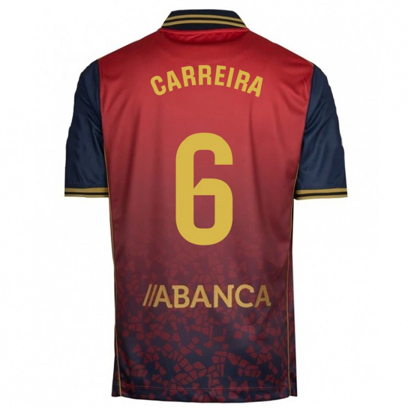 DanxenキッズDavid Carreira#6赤紺アウェイシャツ2025/26ジャージーユニフォーム