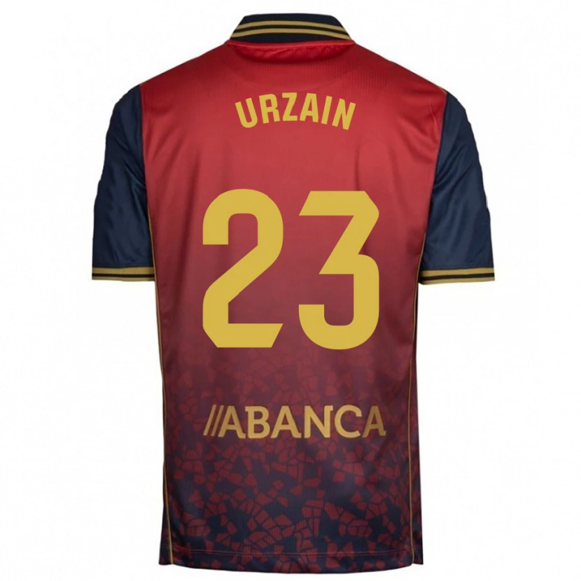 DanxenキッズFabián Urzain#23赤紺アウェイシャツ2025/26ジャージーユニフォーム