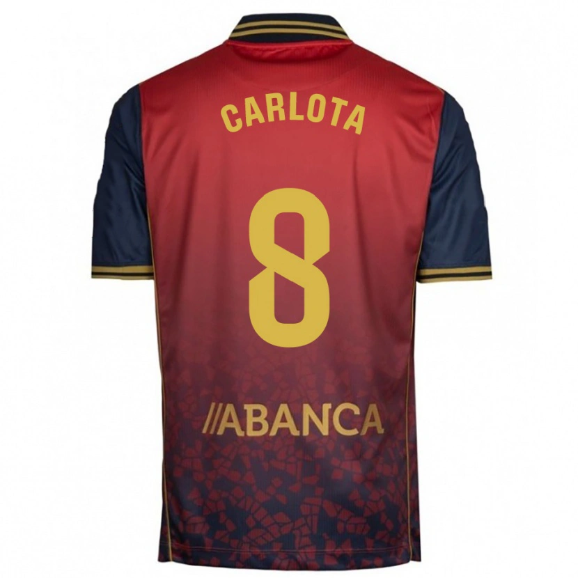 DanxenキッズCarlota Sánchez#8赤紺アウェイシャツ2025/26ジャージーユニフォーム