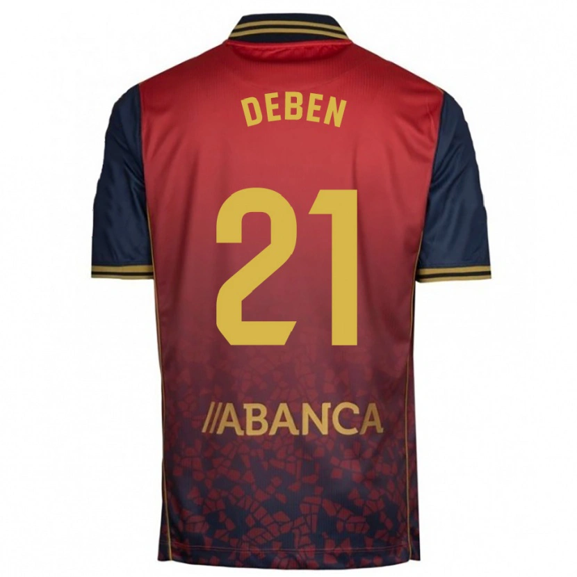 DanxenキッズSara Debén#21赤紺アウェイシャツ2025/26ジャージーユニフォーム