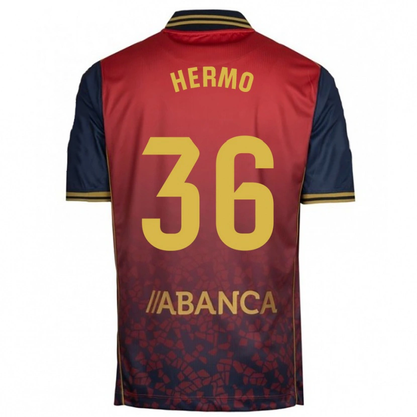 DanxenキッズMario Hermo#36赤紺アウェイシャツ2025/26ジャージーユニフォーム