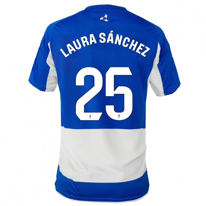 DanxenキッズLaura Sánchez Comuñas#25青白アウェイシャツ2025/26ジャージーユニフォーム