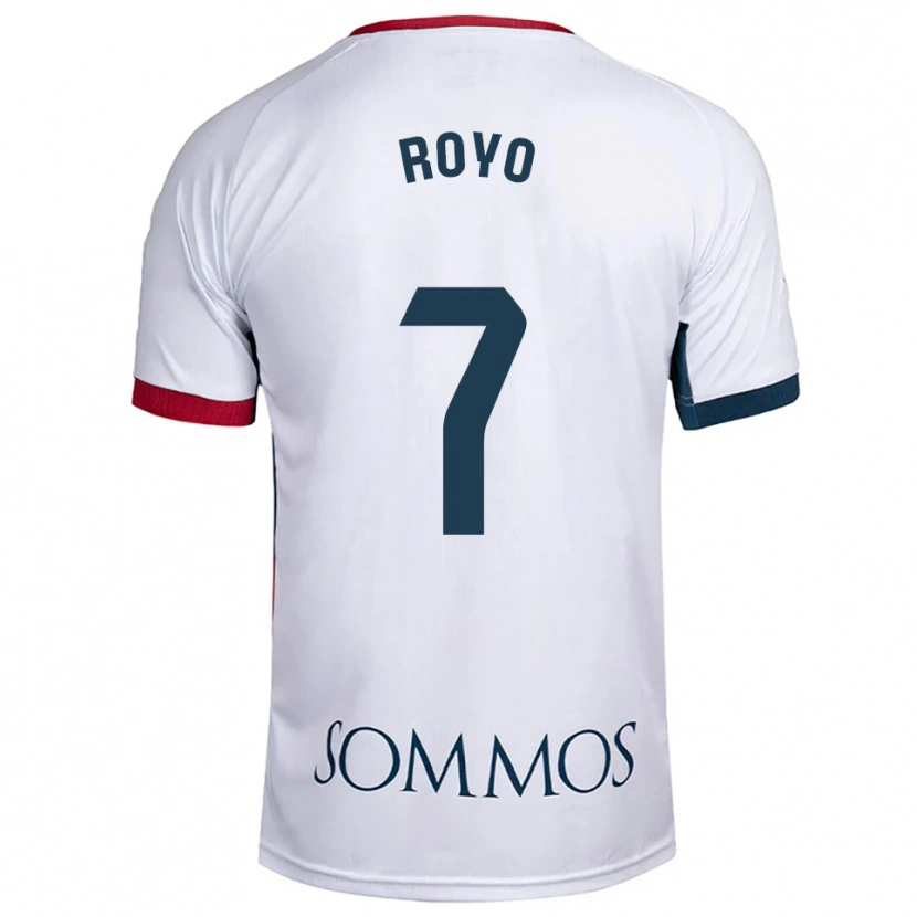 DanxenキッズLaura Royo#7白赤アウェイシャツ2025/26ジャージーユニフォーム