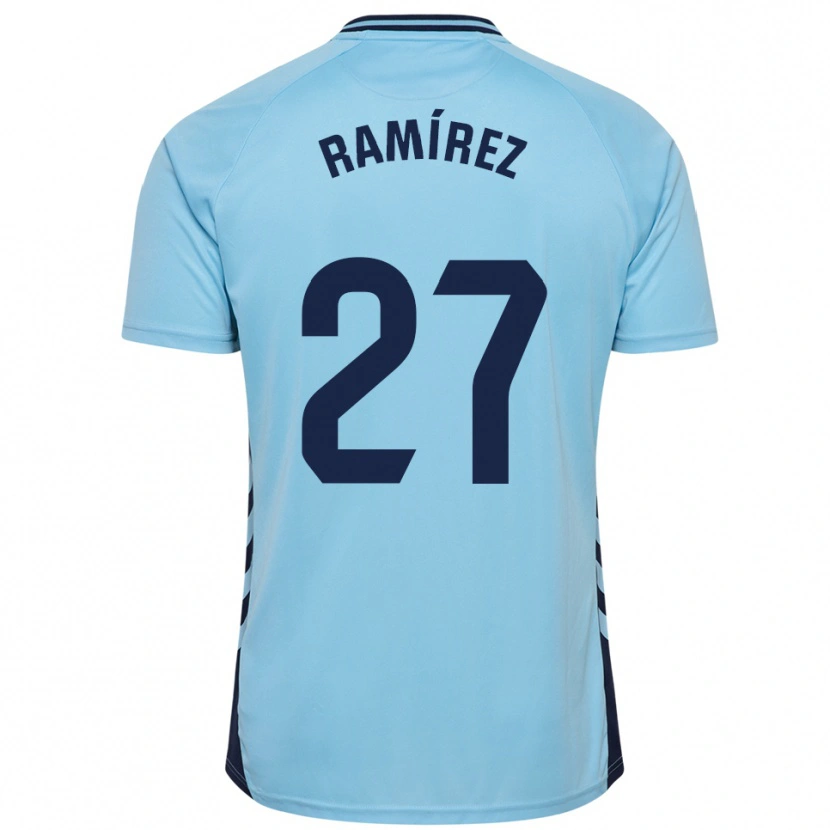 DanxenキッズKirian Ramírez#27空色アウェイシャツ2025/26ジャージーユニフォーム