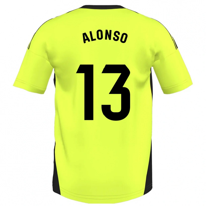 DanxenキッズMaikel Alonso#13蛍光黄アウェイシャツ2025/26ジャージーユニフォーム