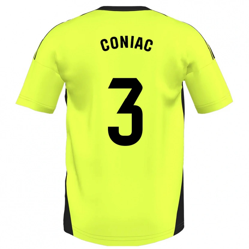 DanxenキッズEdu Coniac#3蛍光黄アウェイシャツ2025/26ジャージーユニフォーム