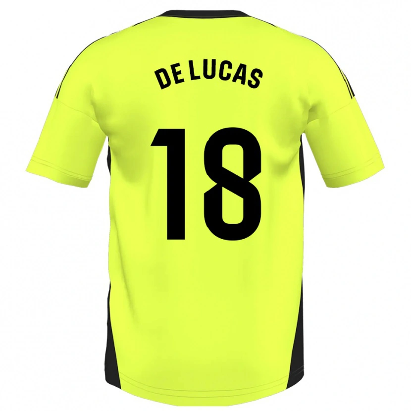 DanxenキッズAlejandro De Lucas#18蛍光黄アウェイシャツ2025/26ジャージーユニフォーム