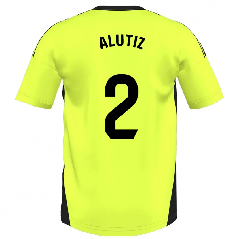 DanxenキッズHodei Alutiz#2蛍光黄アウェイシャツ2025/26ジャージーユニフォーム