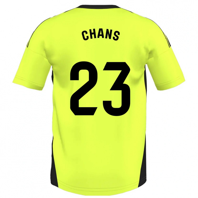 DanxenキッズÁngel Chans#23蛍光黄アウェイシャツ2025/26ジャージーユニフォーム