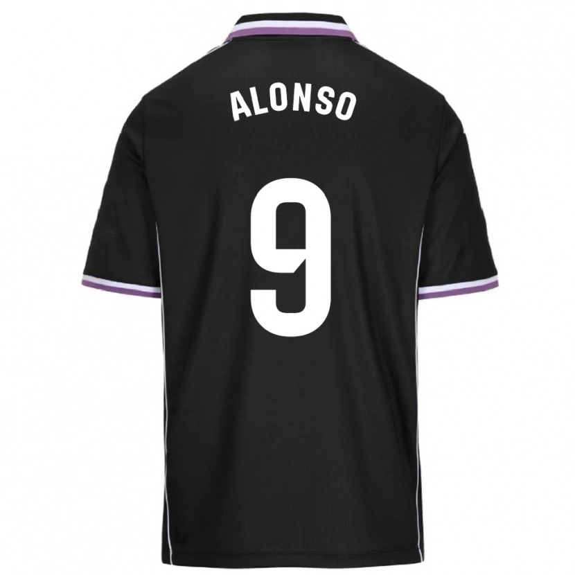 DanxenキッズMaría Alonso Hidalgo#9紫黒アウェイシャツ2025/26ジャージーユニフォーム