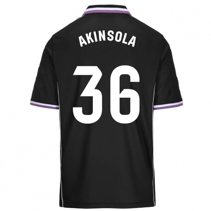 Danxenキッズトゥンデ・アキンソラ#36紫黒アウェイシャツ2025/26ジャージーユニフォーム