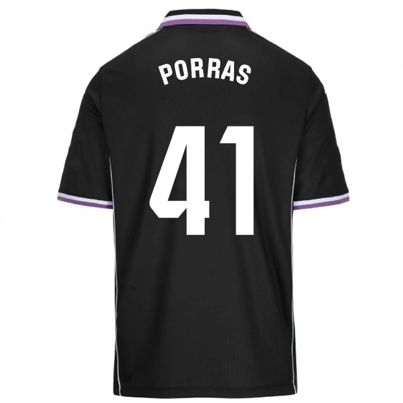 DanxenキッズCésar Porras#41紫黒アウェイシャツ2025/26ジャージーユニフォーム