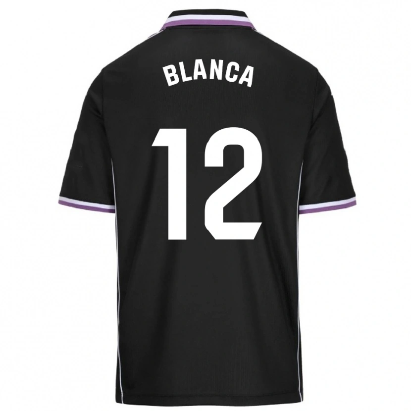 DanxenキッズBlanca Serrano Llanos#12紫黒アウェイシャツ2025/26ジャージーユニフォーム