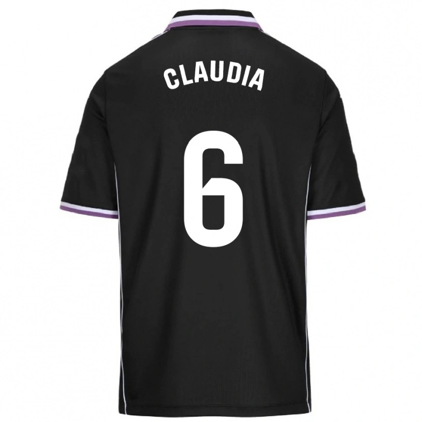 DanxenキッズClaudia Gómez Villagrá#6紫黒アウェイシャツ2025/26ジャージーユニフォーム