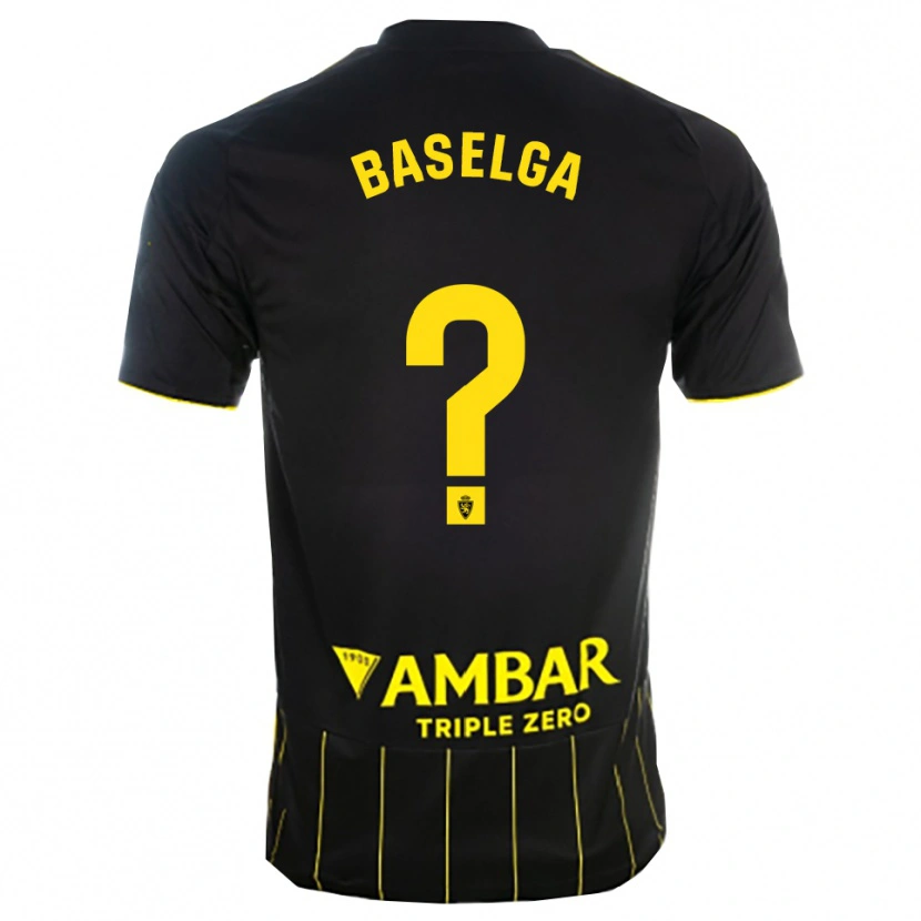 DanxenキッズMarcos Baselga#0黒黄アウェイシャツ2025/26ジャージーユニフォーム