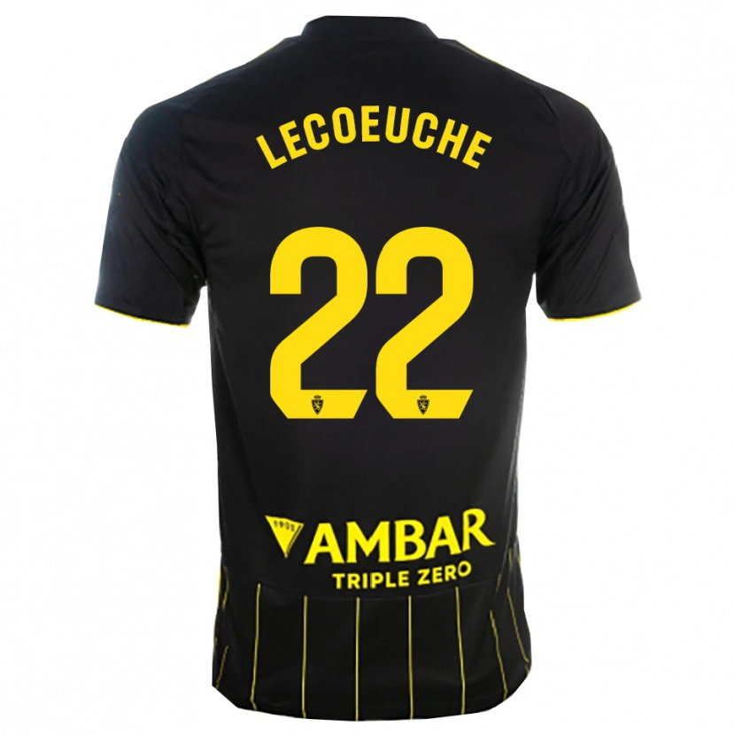 Danxenキッズクエンティン・ルクーシュ#22黒黄アウェイシャツ2025/26ジャージーユニフォーム