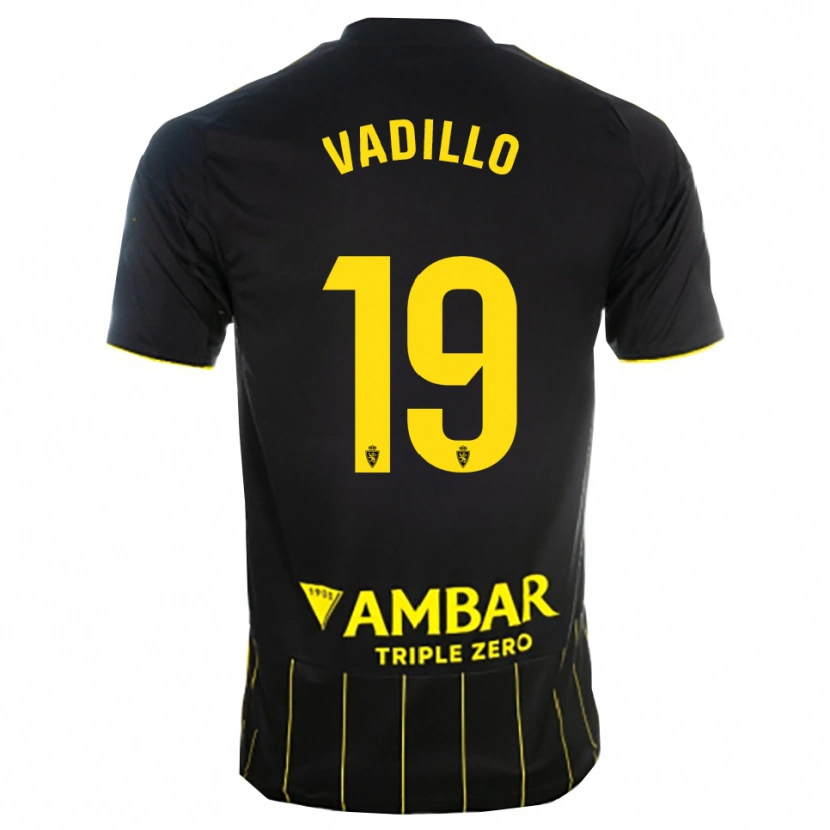 DanxenキッズIker Vadillo#19黒黄アウェイシャツ2025/26ジャージーユニフォーム