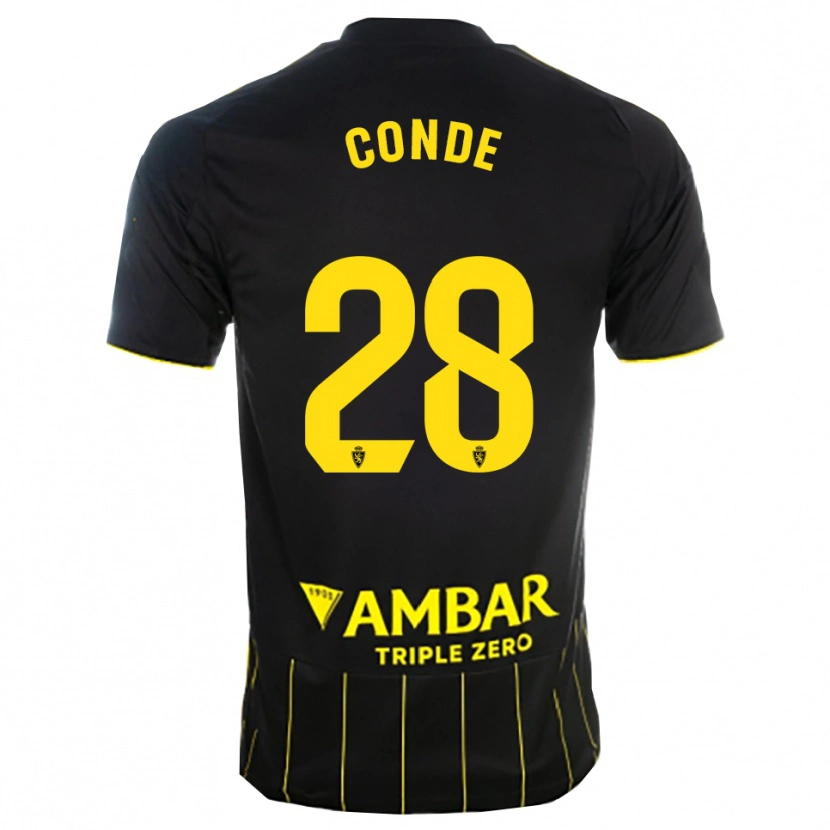 DanxenキッズMiguel Conde#28黒黄アウェイシャツ2025/26ジャージーユニフォーム