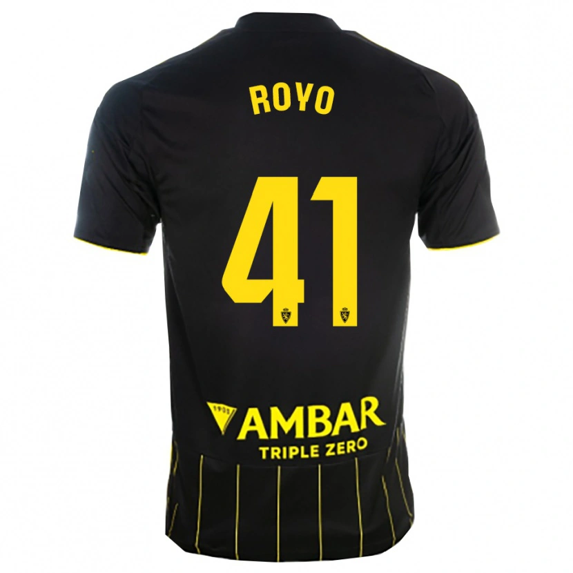 DanxenキッズEduardo Royo#41黒黄アウェイシャツ2025/26ジャージーユニフォーム