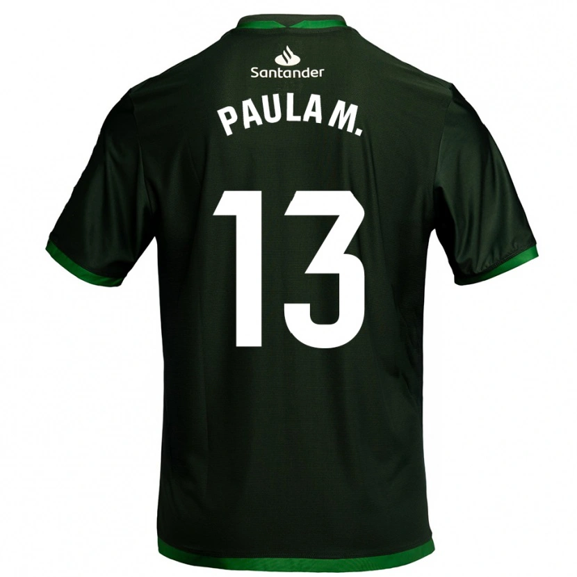 DanxenキッズPaula Muñoz Álvarez#13濃緑アウェイシャツ2025/26ジャージーユニフォーム