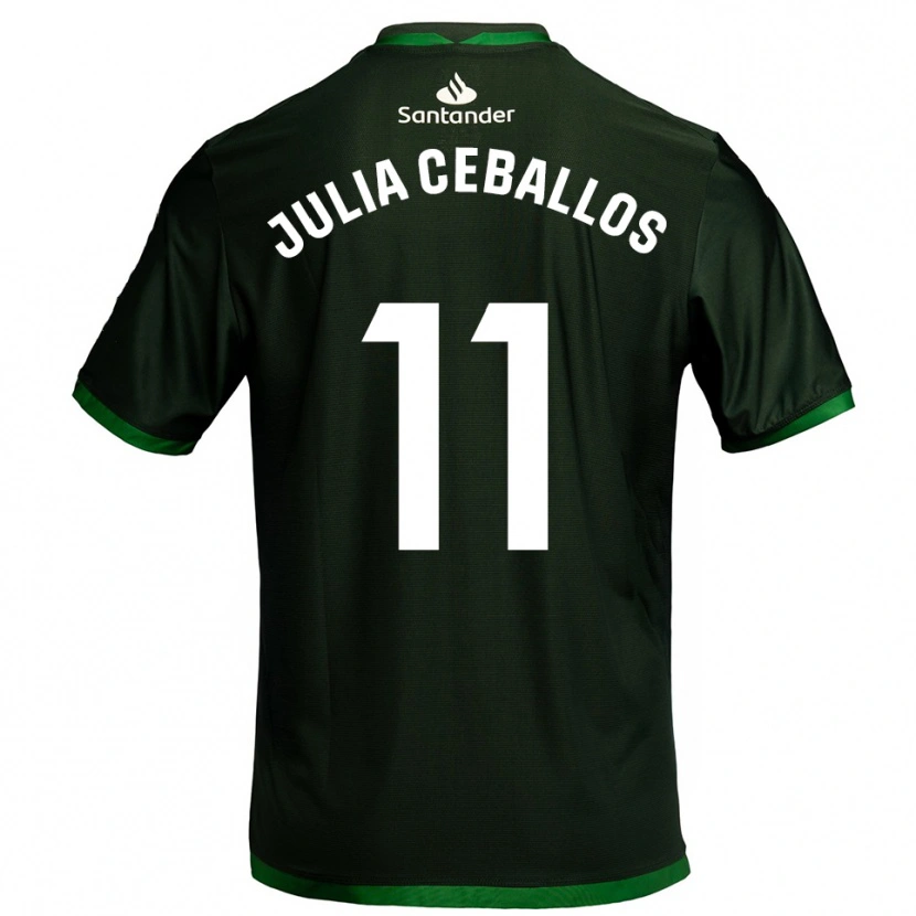 DanxenキッズJulia Ceballos Carrancio#11濃緑アウェイシャツ2025/26ジャージーユニフォーム