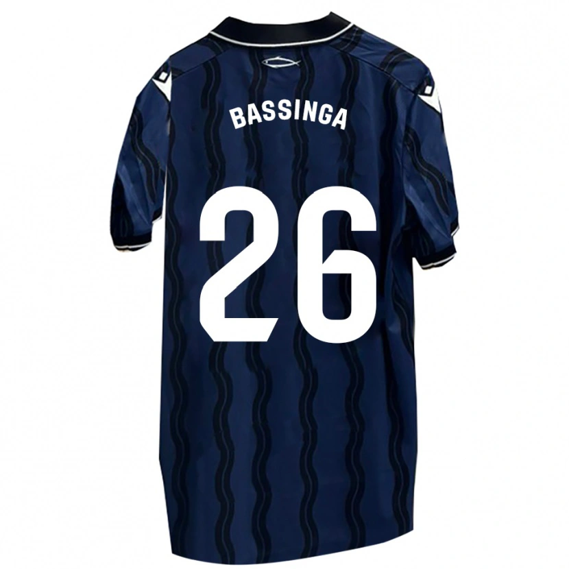 DanxenキッズAboubacar Bassinga#26濃青黒アウェイシャツ2025/26ジャージーユニフォーム