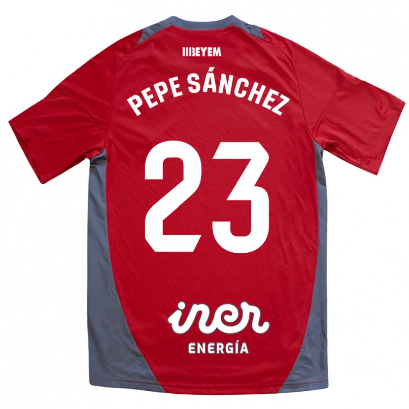 DanxenキッズPepe Sánchez#23赤灰アウェイシャツ2025/26ジャージーユニフォーム