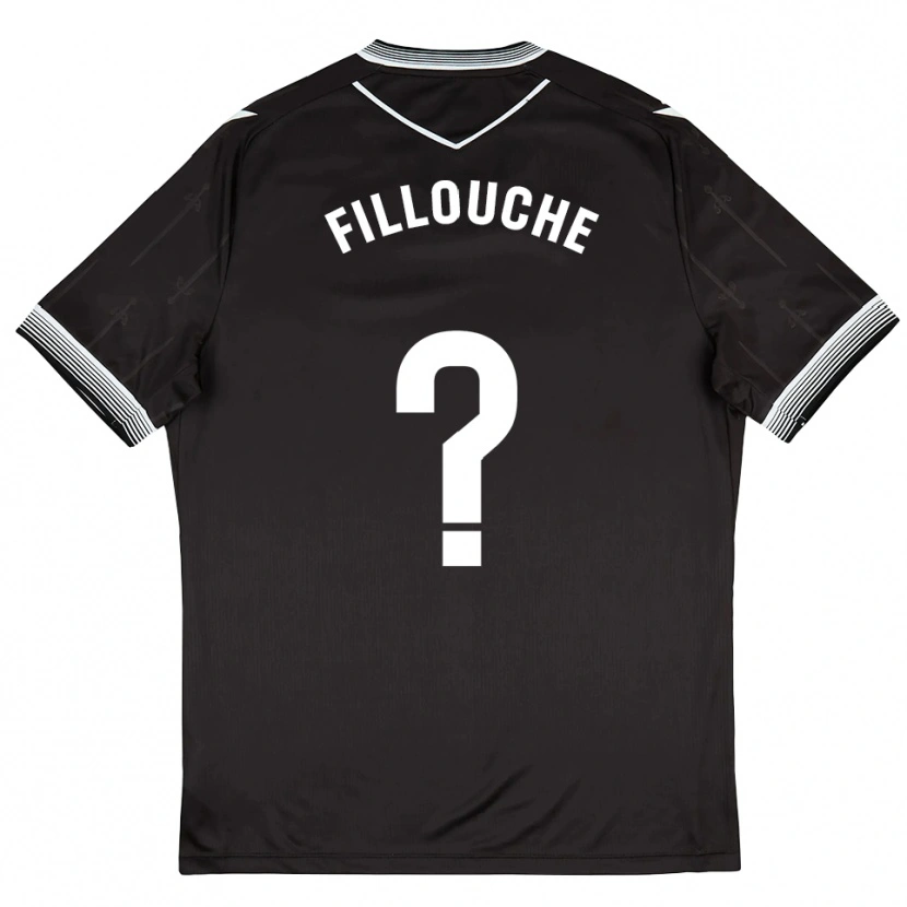 DanxenキッズSalvador Fillouche#0黒白アウェイシャツ2025/26ジャージーユニフォーム
