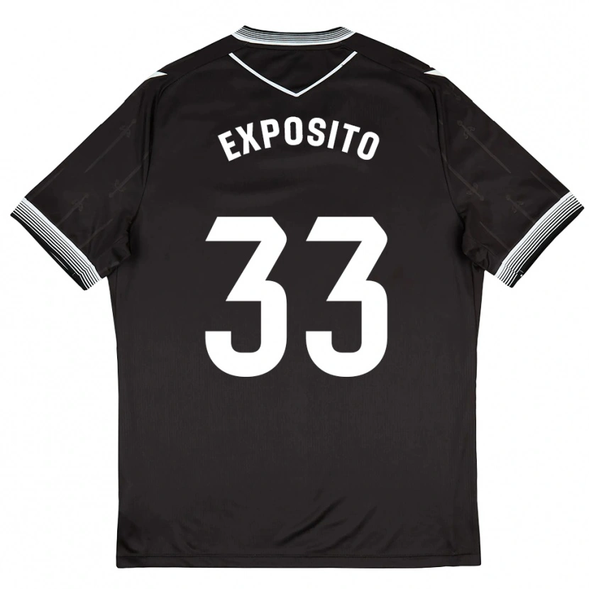 Danxenキッズマルセロ・エスポシト#33黒白アウェイシャツ2025/26ジャージーユニフォーム