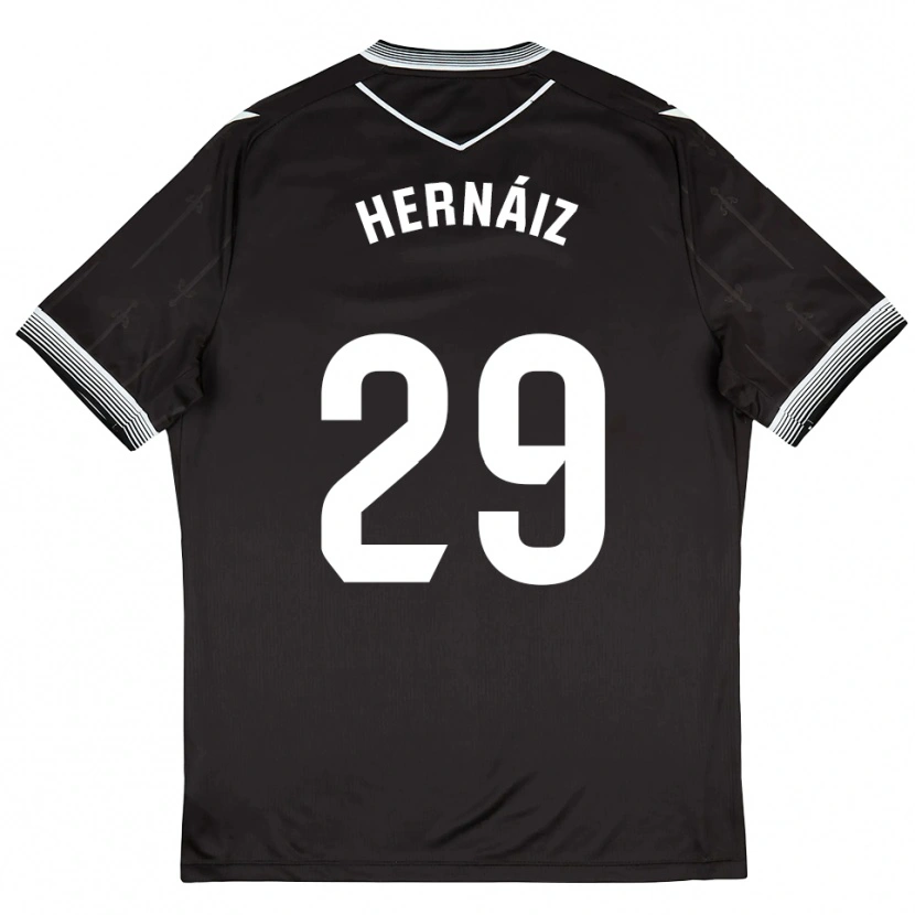 DanxenキッズDavid Hernáiz#29黒白アウェイシャツ2025/26ジャージーユニフォーム